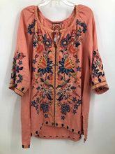 Load image into Gallery viewer, Johnny Was Size 1X Peach Embroidered Blouse