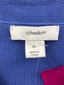 CJ Banks Size 3X Periwinkle snowman Sweater