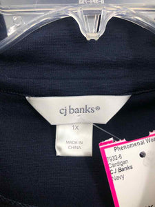 CJ Banks Size 1X Navy Cardigan