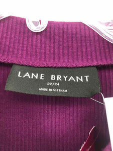 Lane Bryant Size 22/24 Fuchsia Ribbed Knit Top