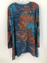 Load image into Gallery viewer, Logo Size 1X Aqua/Rust Print Tunic