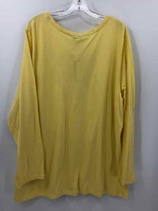 CJ Banks Size 3X Yellow Bling Knit Top