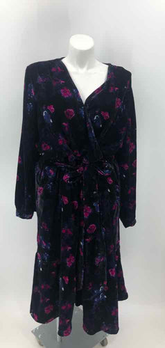 Lane Bryant Size 28 Black/pink Floral Dress