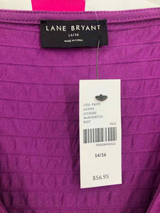 Lane Bryant Size 14/16 Wine Textured Knit Top