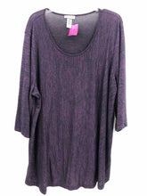 Load image into Gallery viewer, Catherines Size 2X Purple/Black marled Tunic