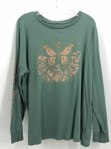 Torrid Size XL Sea Green butterflies Knit Top