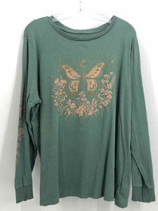 Torrid Size XL Sea Green butterflies Knit Top
