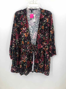 Torrid Size 4X Black/maroon Print Duster