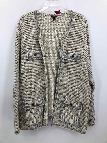 Talbots Size 2X Beige Tweed Jacket