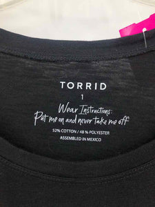 Torrid Size XL Black Screen Printed Knit Top