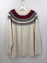 Load image into Gallery viewer, CJ Banks Size 3X Ivory/red Print Sweater