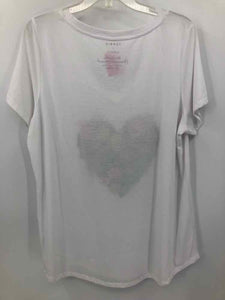 Torrid Size 1X White hearts Knit Top