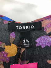 Load image into Gallery viewer, Torrid Size 2x/3x Purple/Black Floral Duster