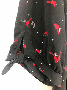 Catherines Size 5X Black/Red cardinal Blouse