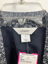 Load image into Gallery viewer, CJ Banks Size 1X Black/white Speckled Jacket