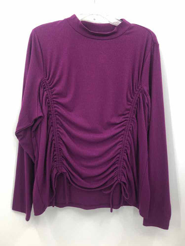 Lane Bryant Size 22/24 Fuchsia Ribbed Knit Top