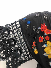 Load image into Gallery viewer, Johnny Was Size Medium Black Embroidered Dress