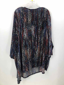 Catherines Size 5X black/rust Print Tunic