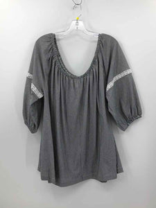 Lane Bryant Size 26/28 gray/white Stripe Blouse