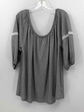 Load image into Gallery viewer, Lane Bryant Size 26/28 gray/white Stripe Blouse