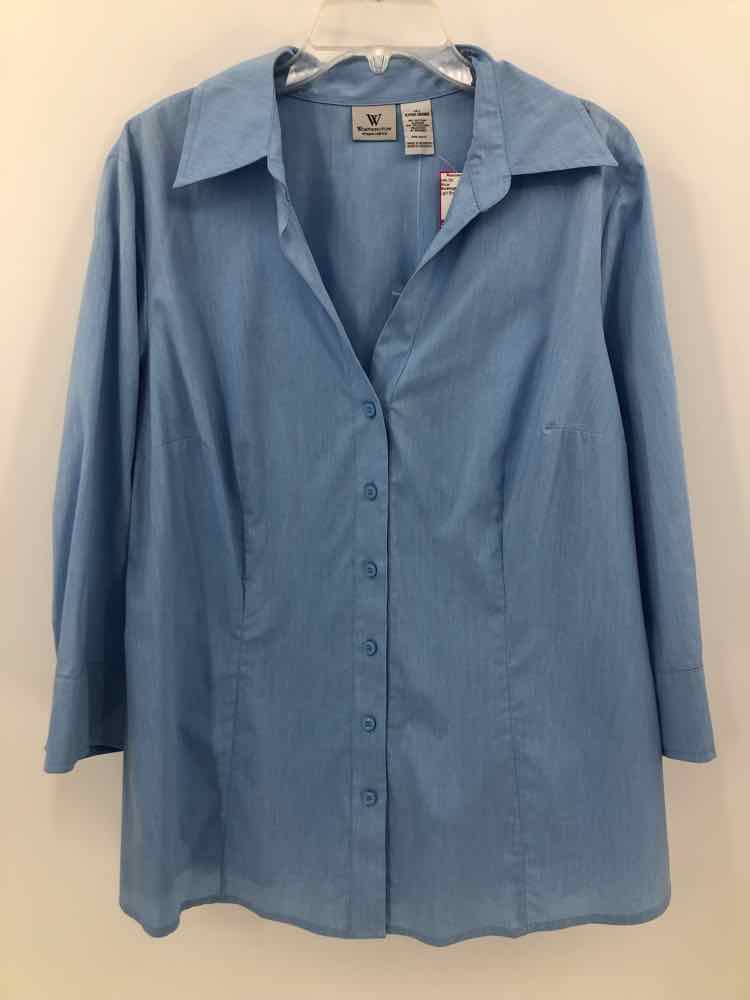 Worthington Size 1X Light Blue Blouse