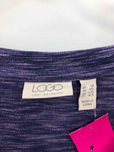 Load image into Gallery viewer, Logo Size 5X Purple marled Knit Top