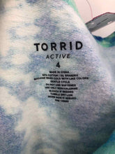 Load image into Gallery viewer, Torrid Size 3X royal/aqua tiedye Knit Top