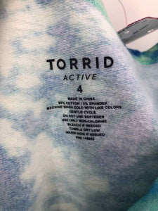 Torrid Size 3X royal/aqua tiedye Knit Top