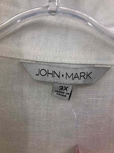 John Mark Size 3X White Blouse