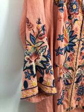 Load image into Gallery viewer, Johnny Was Size 1X Peach Embroidered Blouse