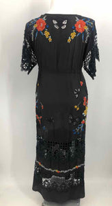 Johnny Was Size Medium Black Embroidered Dress