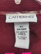 Load image into Gallery viewer, Catherines Size 5X Maroon Ribbed Duster