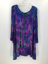 Load image into Gallery viewer, Pure Intent Size 4X Purple/blue tiedye Knit Top