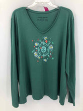 Load image into Gallery viewer, Life is Good Size 2X Green Screen Printed Knit Top