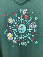 Load image into Gallery viewer, Life is Good Size 2X Green Screen Printed Knit Top