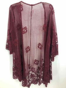 Maurices Size XL Maroon Burnout Duster