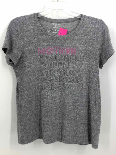 Torrid Size Large Gray Screen Printed Knit Top