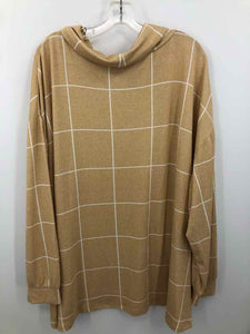 Lane Bryant Size 26/28 Beige Plaid Sweater