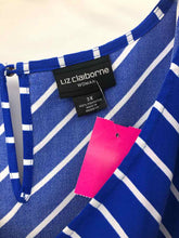 Load image into Gallery viewer, Liz Claiborne Size 3X Blue/white Stripe Blouse