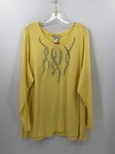 Load image into Gallery viewer, CJ Banks Size 3X Yellow Bling Knit Top