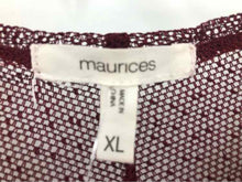 Load image into Gallery viewer, Maurices Size XL Maroon Burnout Duster