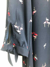 Load image into Gallery viewer, Catherines Size 5X Navy/Pink flamingos Blouse