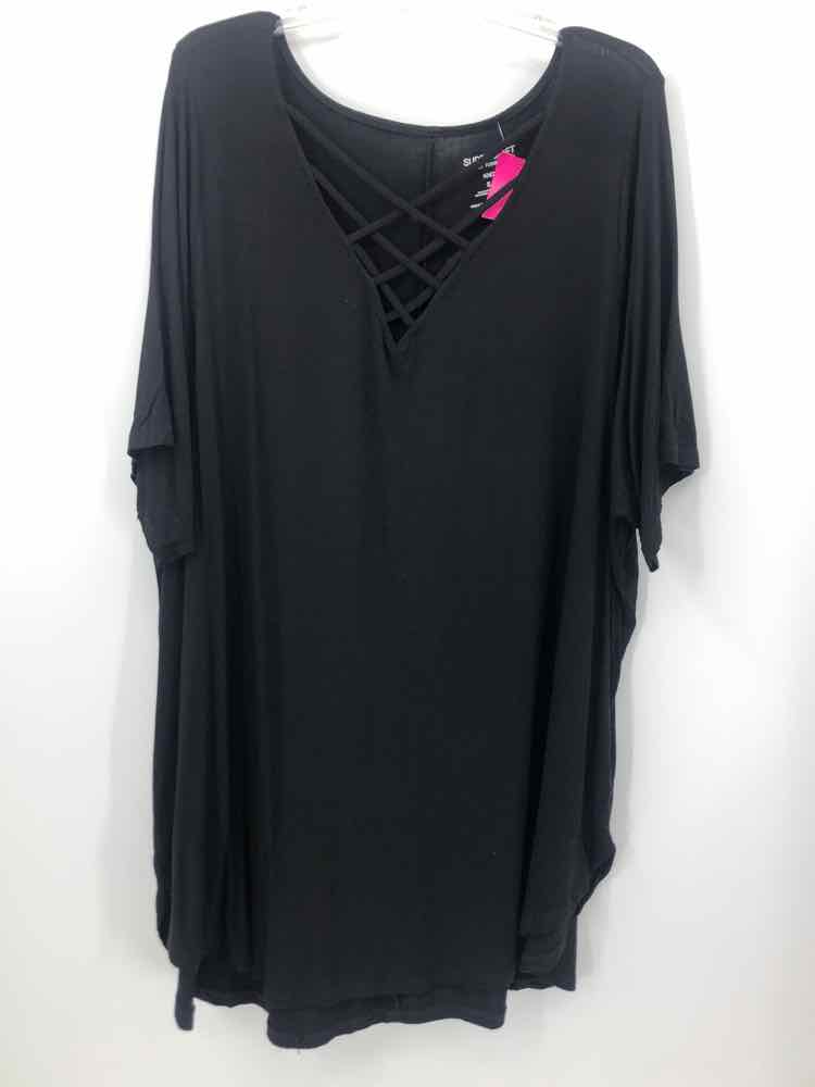 Torrid Size 4X Black Caged Knit Top