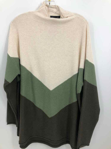 Rachel Zoe Size 2X Beige/Green Color block Sweater