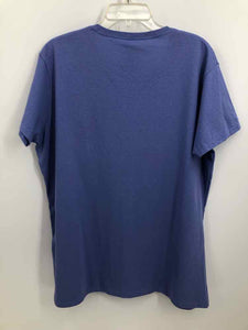 Farm Fed Size 1X Blue Screen Printed Knit Top