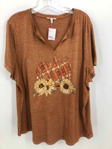 Maurices Size 2X Caramel pumpkin Knit Top