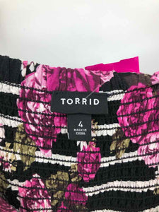 Torrid Size 3X Black/white Floral Dress