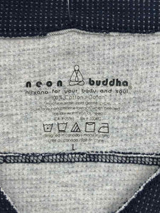 Neon Buddha Size Large Navy Buttons Dress