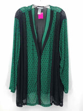 Load image into Gallery viewer, Catherines Size 3X Green/Black Burnout Cardigan