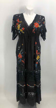 Load image into Gallery viewer, Johnny Was Size Medium Black Embroidered Dress